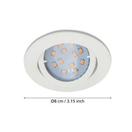 Eglo - Zestaw 3x Oprawa wpuszczana LED TEDO 3xGU10-LED/5W/230V