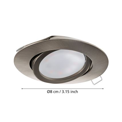 Eglo - ZESTAW 3x oprawa sufitowa wpuszczana LED TEDO 1xGU10-LED/5W/230V