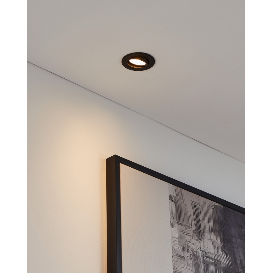 Eglo 31695 - LED RGBW Ściemnialna oprawa wpuszczana SALICETO-Z LED/4,7W/230V 2700-6500K czarny