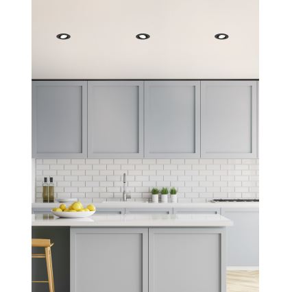 Eglo 31695 - LED RGBW Ściemnialna oprawa wpuszczana SALICETO-Z LED/4,7W/230V 2700-6500K czarny