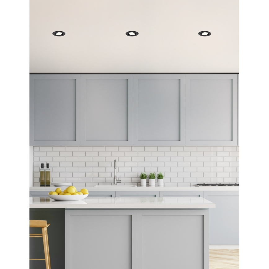Eglo 31695 - LED RGBW Ściemnialna oprawa wpuszczana SALICETO-Z LED/4,7W/230V 2700-6500K czarny
