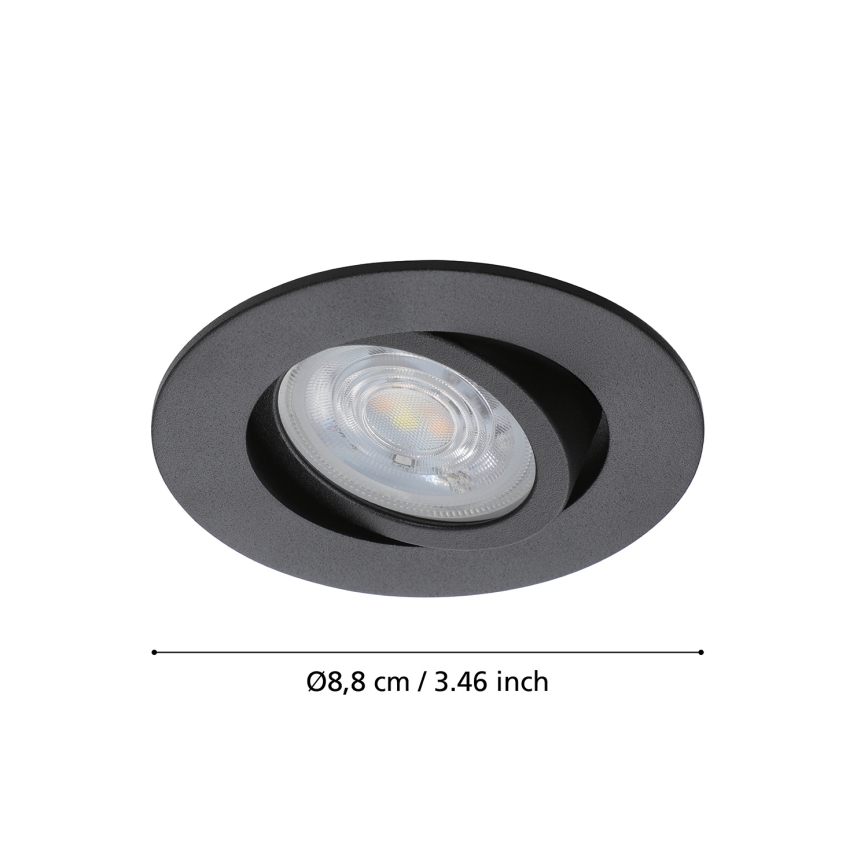 Eglo 31695 - LED RGBW Ściemnialna oprawa wpuszczana SALICETO-Z LED/4,7W/230V 2700-6500K czarny