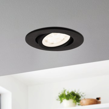 Eglo 31695 - LED RGBW Ściemnialna oprawa wpuszczana SALICETO-Z LED/4,7W/230V 2700-6500K czarny