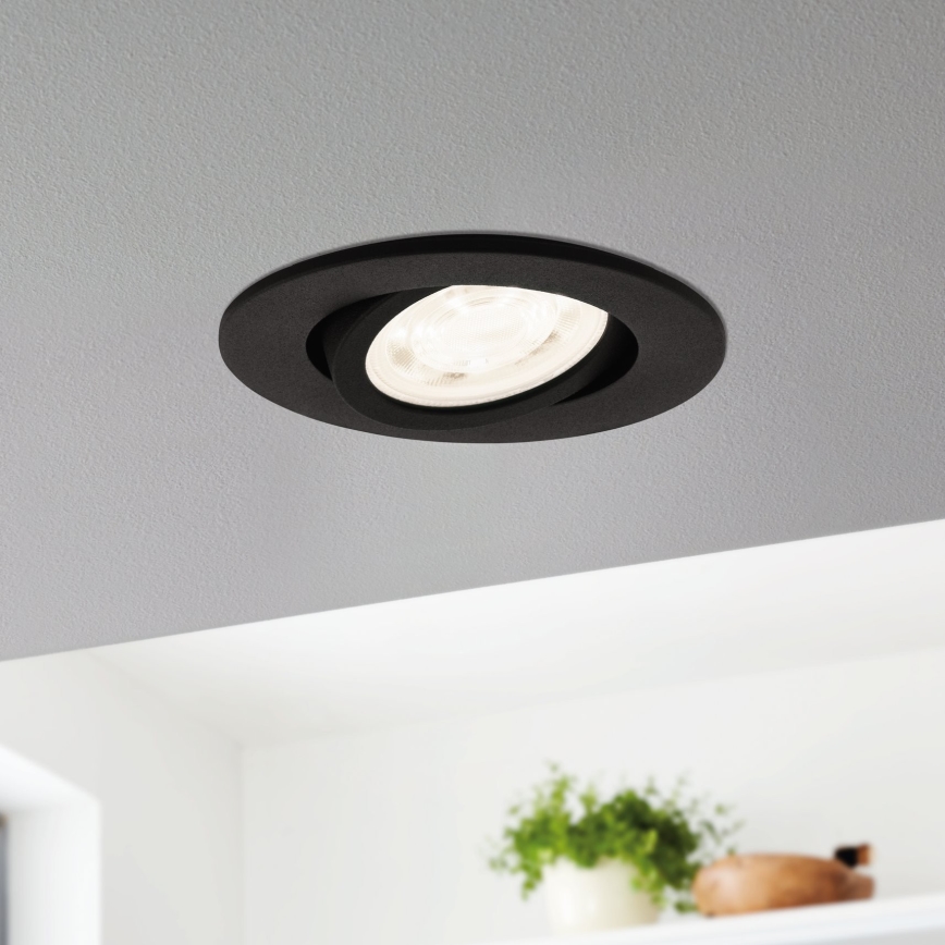 Eglo 31695 - LED RGBW Ściemnialna oprawa wpuszczana SALICETO-Z LED/4,7W/230V 2700-6500K czarny