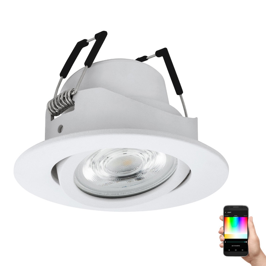 Eglo 31696 - LED RGBW Ściemnialna oprawa wpuszczana SALICETO-Z LED/4,7W/230V 2700-6500K biały