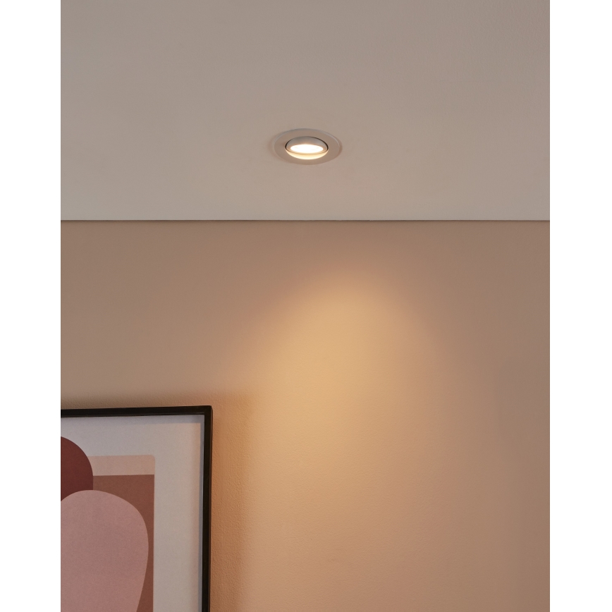 Eglo 31696 - LED RGBW Ściemnialna oprawa wpuszczana SALICETO-Z LED/4,7W/230V 2700-6500K biały
