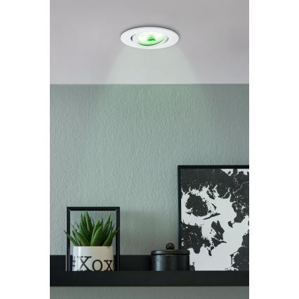 Eglo 31696 - LED RGBW Ściemnialna oprawa wpuszczana SALICETO-Z LED/4,7W/230V 2700-6500K biały