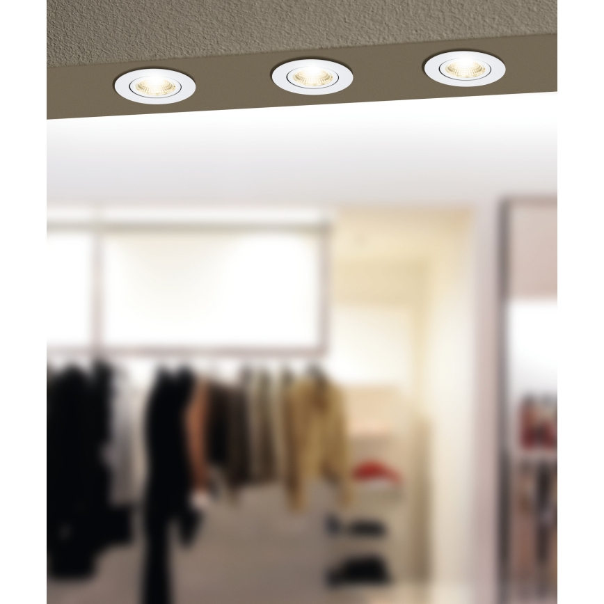 Eglo 31696 - LED RGBW Ściemnialna oprawa wpuszczana SALICETO-Z LED/4,7W/230V 2700-6500K biały
