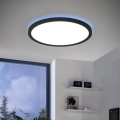 Eglo 31703 - LED RGBW ściemnialna lampa sufitowa ROVITO-Z LED/14,6W/230V 2700-6500K śr. 29,5 cm czarna