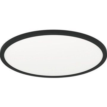 Eglo 31704 - ściemnialna oprawa sufitowa LED RGBW ROVITO-Z 1xLED/16,5W/230V 2700-6500K śr. 42 cm czarna + zdalne sterowanie