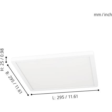 Eglo 31706 - LED RGBW Ściemnialny plafon ROVITO-Z LED/14,6W/230V 2700-6500K czarny