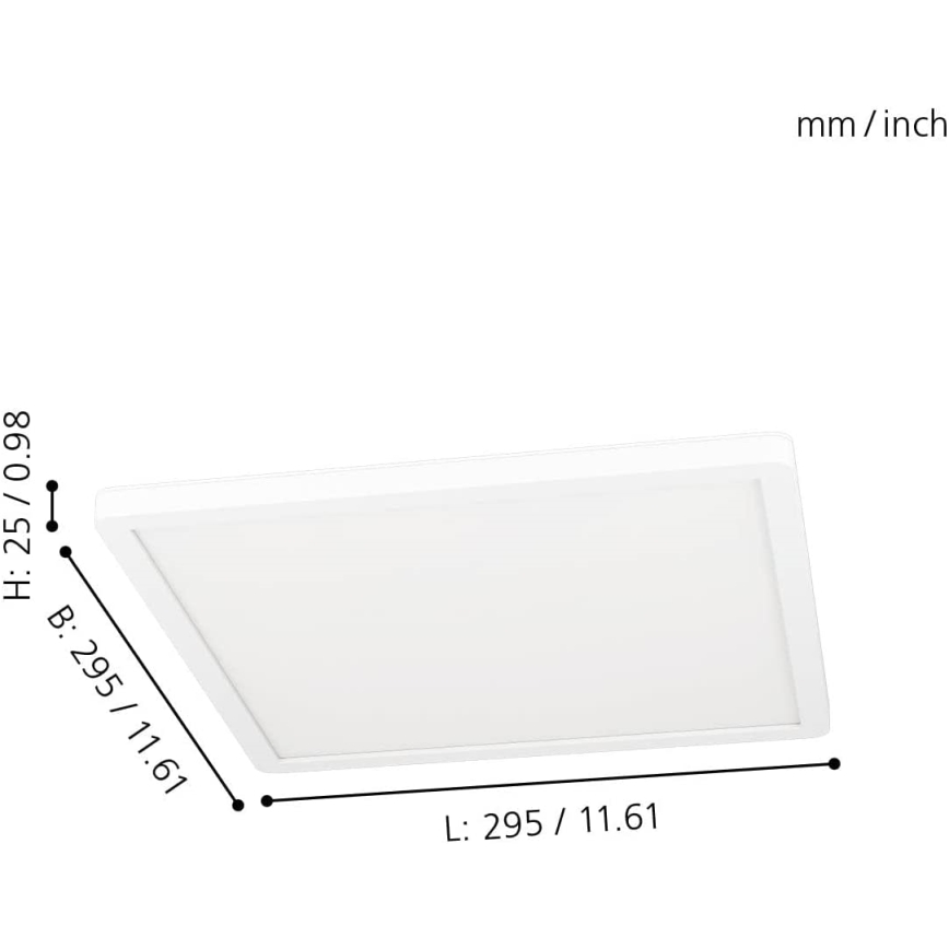 Eglo 31706 - LED RGBW Ściemnialny plafon ROVITO-Z LED/14,6W/230V 2700-6500K czarny