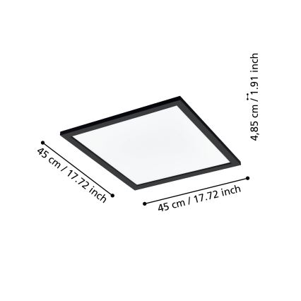 Eglo 31724 - LED Plafon ściemnialny SALOBRENA-Z LED/21,5W/230V 2700-6500K czarny