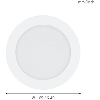 Eglo 31742 - LED Ściemnialne wpuszczane oświetlenie łazienkowe FUEVA-Z LED/10,5W/230V 2700-6500K IP44 biały