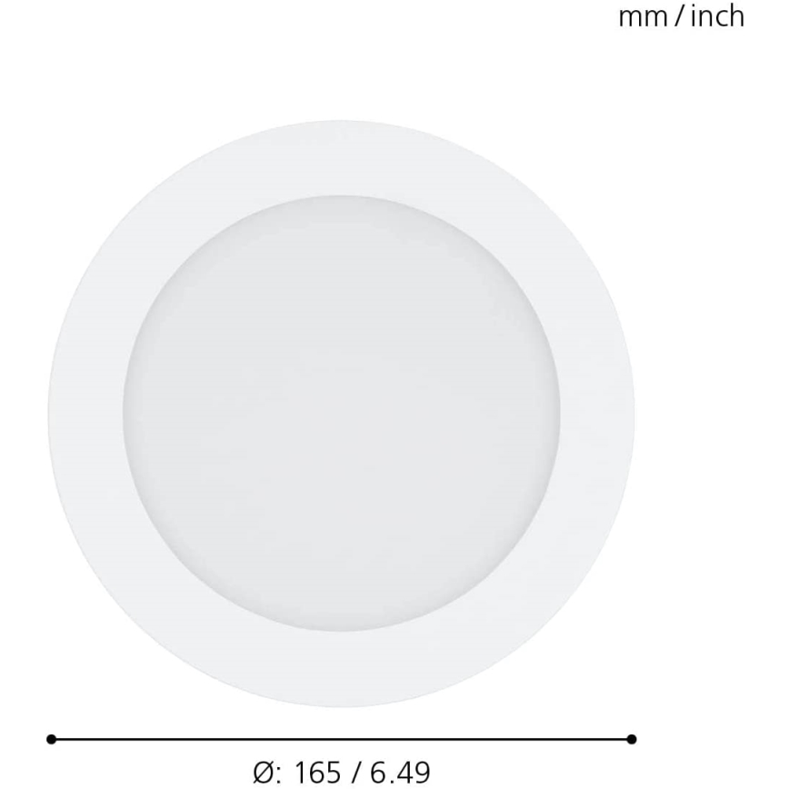 Eglo 31742 - LED Ściemnialne wpuszczane oświetlenie łazienkowe FUEVA-Z LED/10,5W/230V 2700-6500K IP44 biały