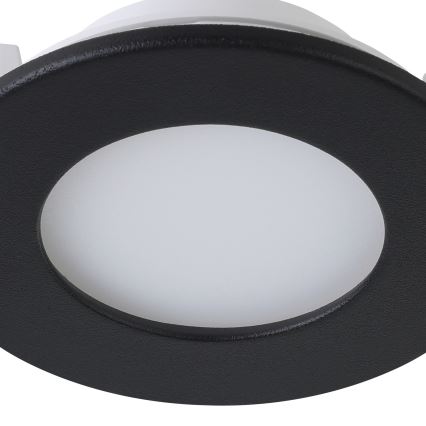 Eglo 31743 - ZESTAW 3x ściemnialnych wpuszczanych opraw łazienkowych FUEVA-Z LED/2,8W/230V 2700–6500K IP44 czarne śr. 8,5 cm
