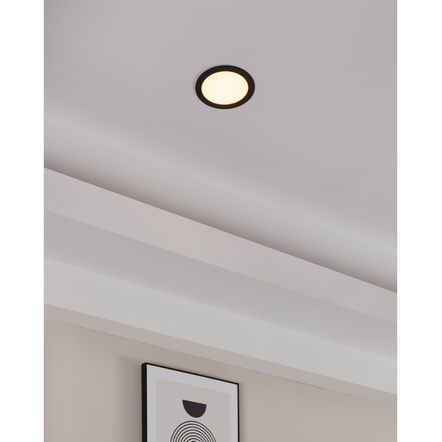 Eglo 31744 - LED Ściemnialne wpuszczane oświetlenie łazienkowe FUEVA-Z LED/10,5W/230V 2700-6500K IP44 czarny