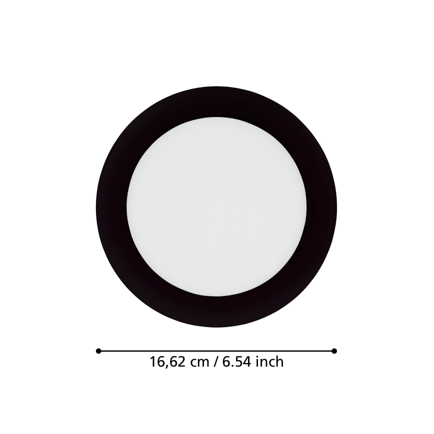 Eglo 31744 - LED Ściemnialne wpuszczane oświetlenie łazienkowe FUEVA-Z LED/10,5W/230V 2700-6500K IP44 czarny