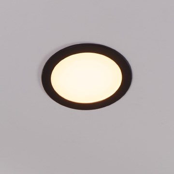 Eglo 31744 - LED ściemnialna oprawa sufitowa wpuszczana do łazienki FUEVA-Z LED/10,5W/230V 2700-6500K IP44 czarna, śr. 16,5 cm