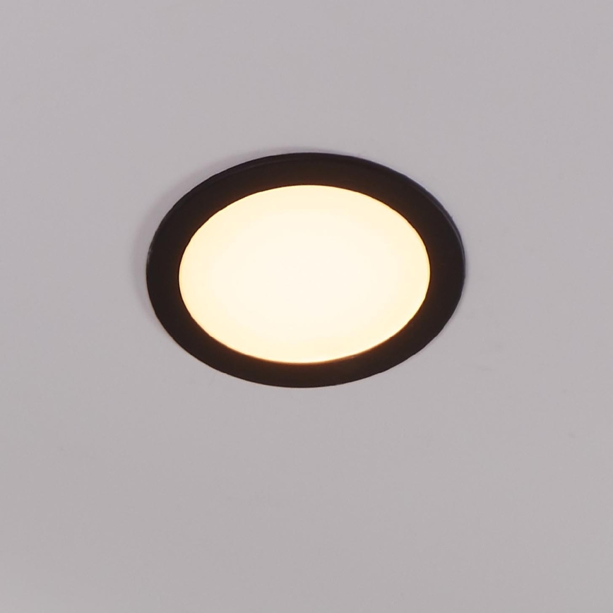 Eglo 31744 - LED Ściemnialne wpuszczane oświetlenie łazienkowe FUEVA-Z LED/10,5W/230V 2700-6500K IP44 czarny