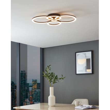 Eglo 31769 - LED Plafon ściemnialny PARRAPOS-Z LED/41W/230V 3000-6500K czarny