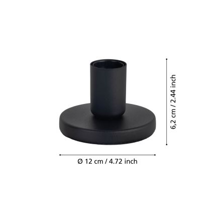 Eglo - Podstawa lampy 1xE27/40W/230V czarna
