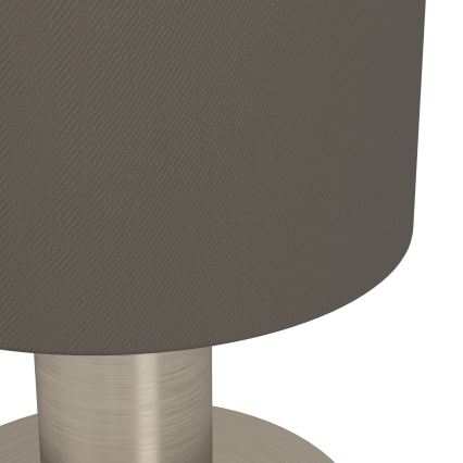 Eglo - Lampa stołowa 1xE14/40W/230V brązowa/matowy chrom