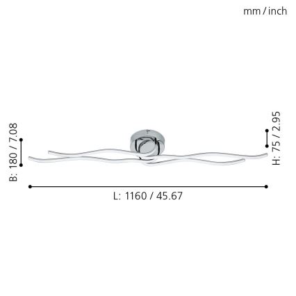 Eglo - LED Lampa sufitowa LED/40W/230V