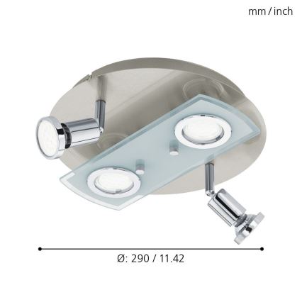 Eglo 32001 - LED Lampa sufitowa PAWEDO 1 4xGU10-LED/3W/230V