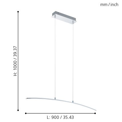 Eglo - LED żyrandol LED/14W/230V