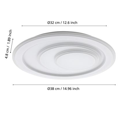 Eglo - LED Plafon LED/14,7W/230V śr. 38 cm