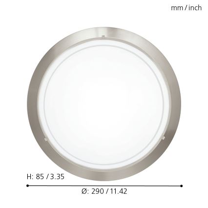 Eglo 32094 - LED Plafon PLANET LED/11W/230V 3000K matowy chrom