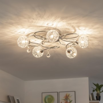 Eglo 32103 - LED Przysufitowy żyrandol VELAGO 5xG9/33W/230V błyszczący chrom