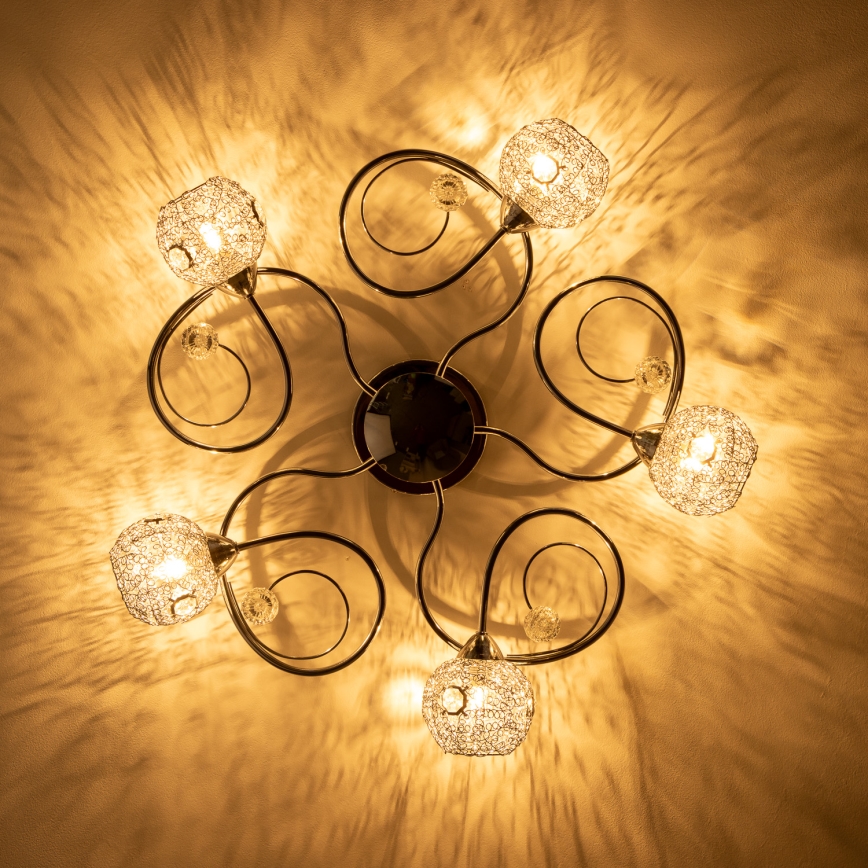 Eglo 32103 - LED Przysufitowy żyrandol VELAGO 5xG9/33W/230V błyszczący chrom