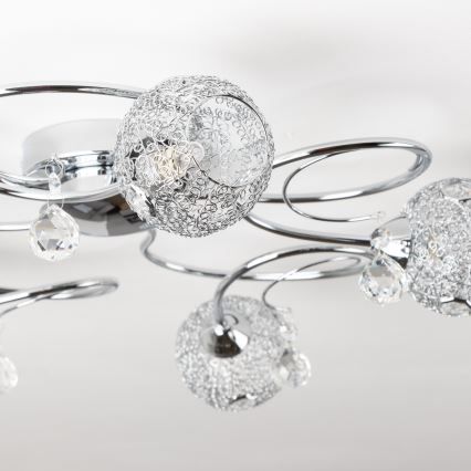 Eglo 32103 - Przysufitowy żyrandol LED VELAGO 5xG9/33W/230V chrom błyszczący