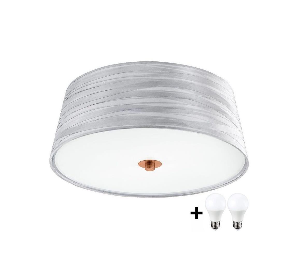 Eglo 32111- LED Plafon FONSEA 1 2xE27/9W/230V srebrny/miedź