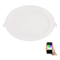 Eglo 32315 - LED RGBW ściemnialna wpuszczana oprawa sufitowa FUEVA-CW LED/16W/230V 2700-6500K śr. 22,5 cm biała