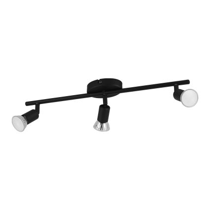 Eglo - LED Oświetlenie punktowe 3xGU10/2,8W/230V 3000K czarny