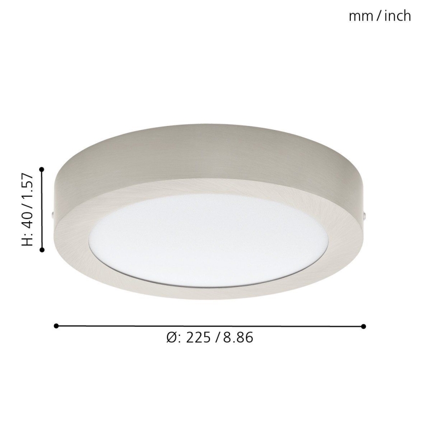 Eglo 32442 - Plafon LED FUEVA 1 LED/18W/230V Ø 22,5 cm