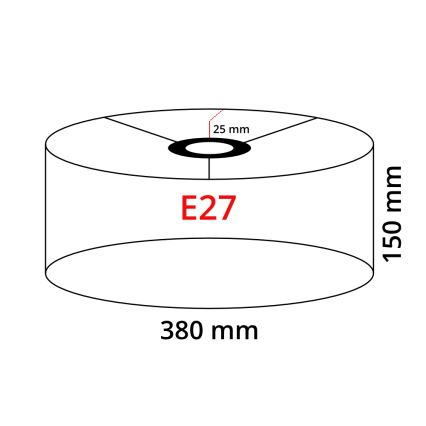 Eglo 32474 - Uniwersalny abażur TUNJA E27 śr. 38 cm brązowy