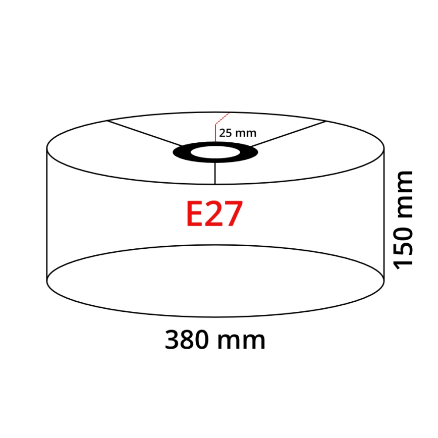 Eglo 32474 - Uniwersalny abażur TUNJA E27 śr. 38 cm brązowy