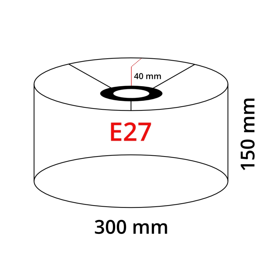 Eglo 32481 - Uniwersalny abażur TUNJA E27 śr. 30 cm czarny/miedziany