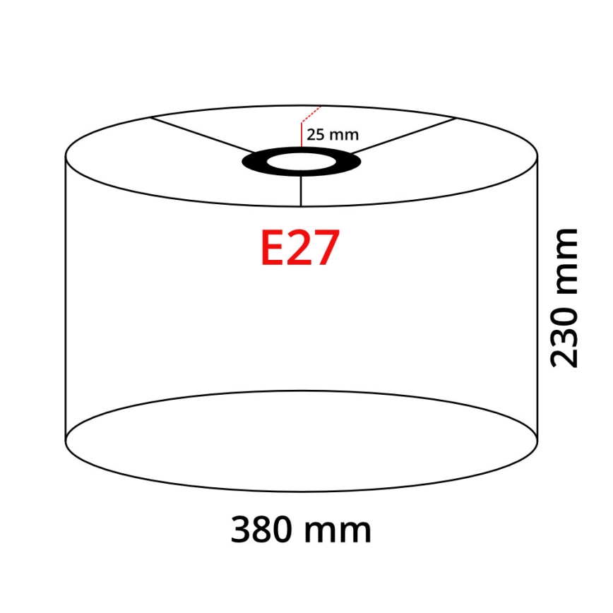 Eglo 32485 - Uniwersalny abażur TUNJA E27 śr. 38 cm brązowy
