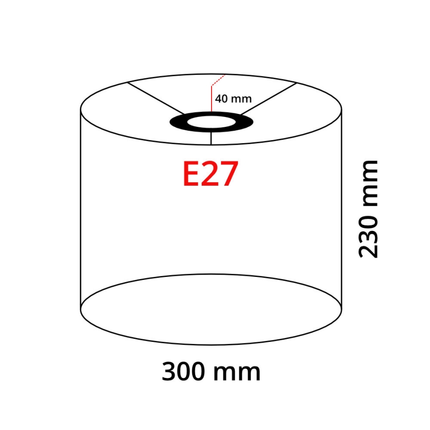 Eglo 32491 - Uniwersalny abażur TUNJA E27 śr. 30 cm brązowy