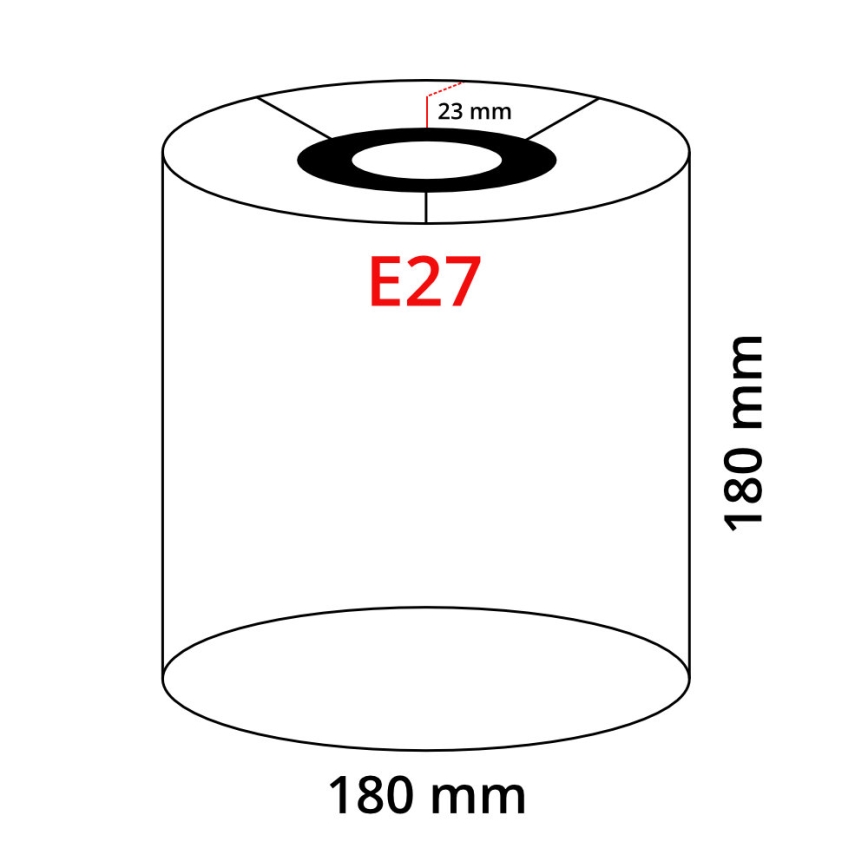 Eglo 32495 - Uniwersalny abażur TUNJA E27 śr. 18 cm szary