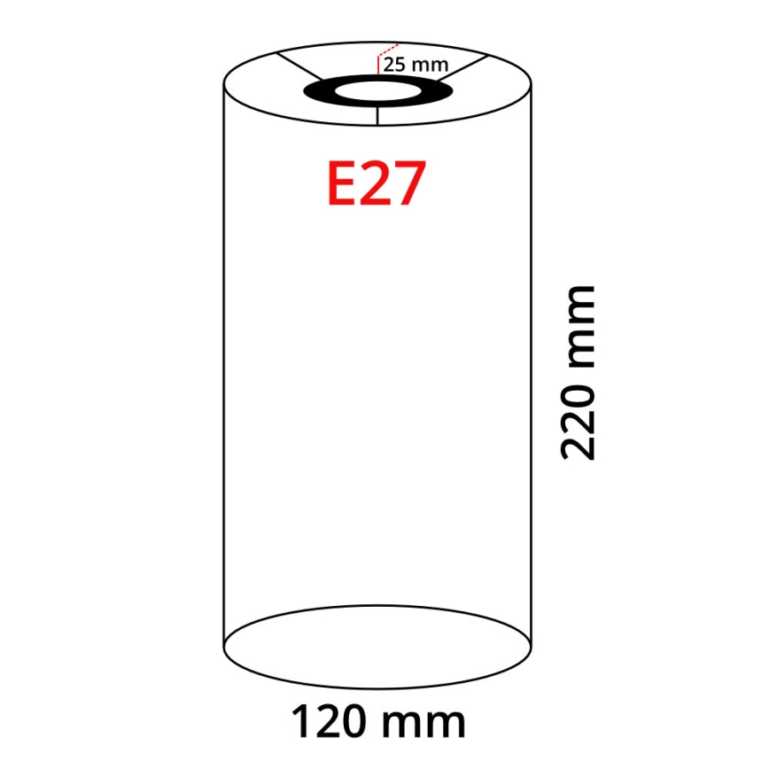 Eglo 32502 - Uniwersalny klosz TUNJA E27 Ø 12 cm brązowy