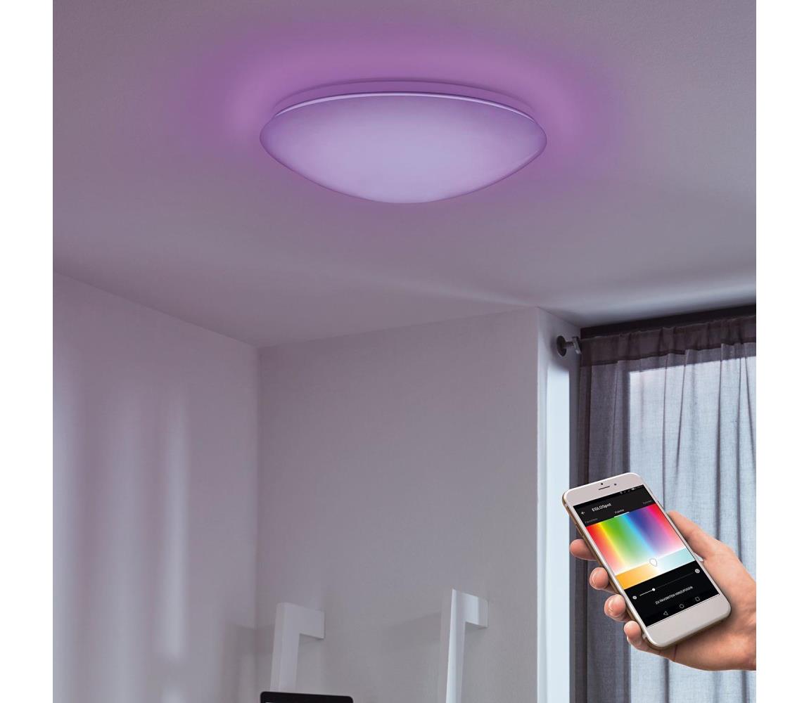 Eglo 32589 - LED RGB Ściemnialne oświetlenie ścienno-sufitowe GIRON-C LED/17W/230V