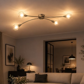 Eglo 32594 - Lampa sufitowa ARNADO 4xG9/33W/230V matowy chrom