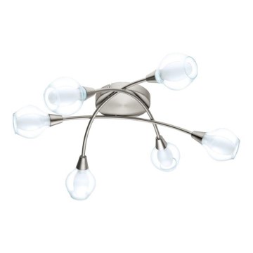 Eglo 32595 - Przysufitowy żyrandol ARNADO 6xG9/33W/230V matowy chrom