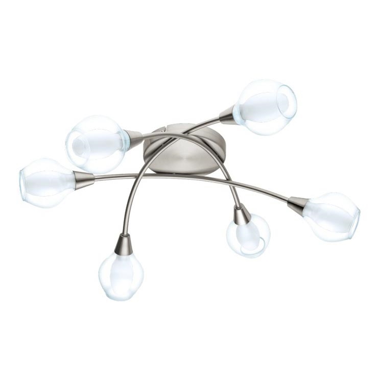 Eglo 32595 - Przysufitowy żyrandol ARNADO 6xG9/33W/230V matowy chrom